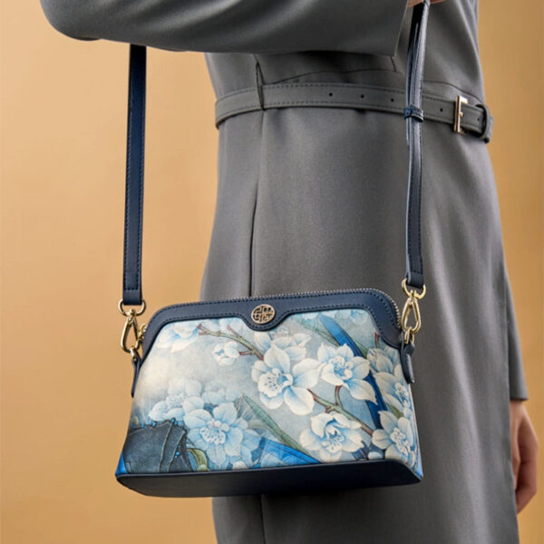 Mulberry Silk Handcrafted Flower Clutch Bag Women Wallet Eveing Purse - 图片 3