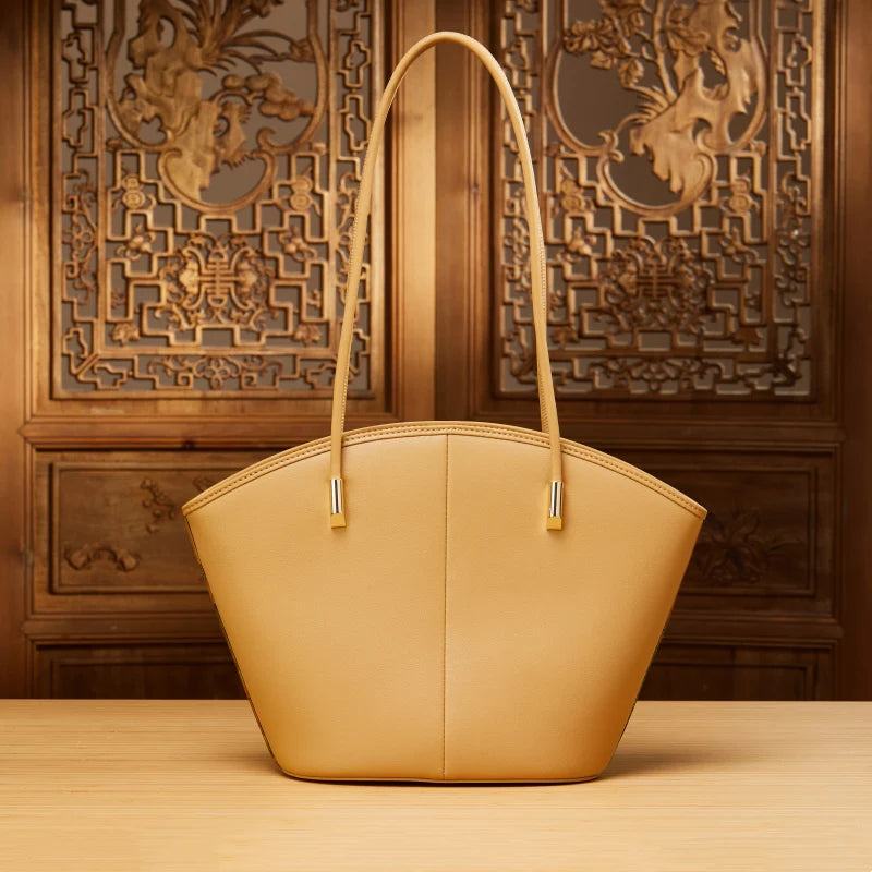 Chinese Painting Mulberry Silk Tote Bag Green Women Handbag - 图片 9