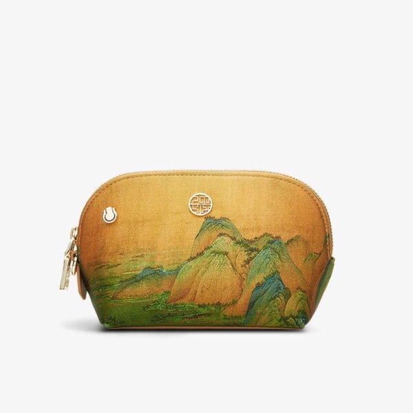 Chinese Ancient Painting Mulberry Silk Luxury Clutch Bag Wallet - 图片 7