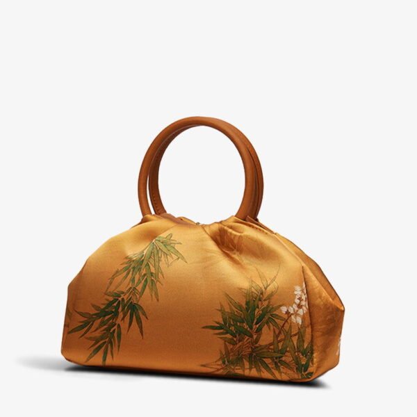 Mulberry Silk Chinese Style Yellow Bamboo Handbag - 图片 9