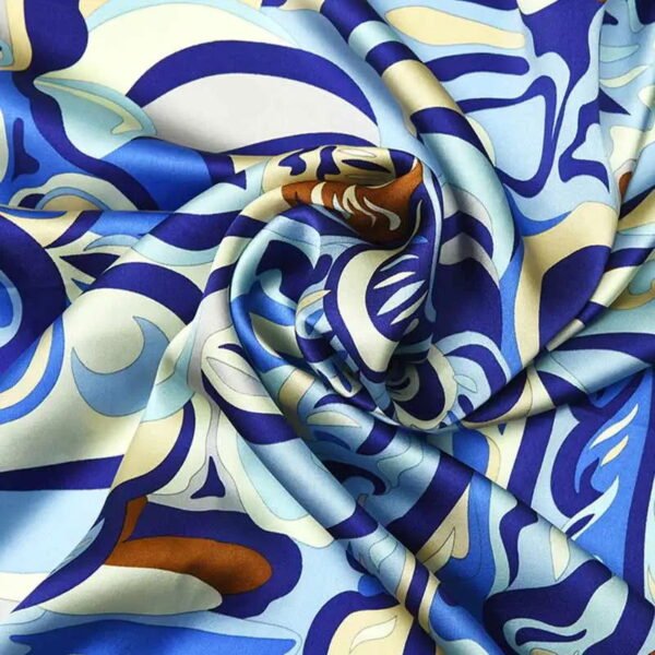 14 Momme Silk Crepe Satin Square Silk Scarf 90x90 cm - 图片 2