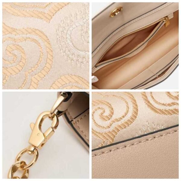 Embroidery Leather Clutch Bag Auspicious Cloud Designer Handbag - 图片 12