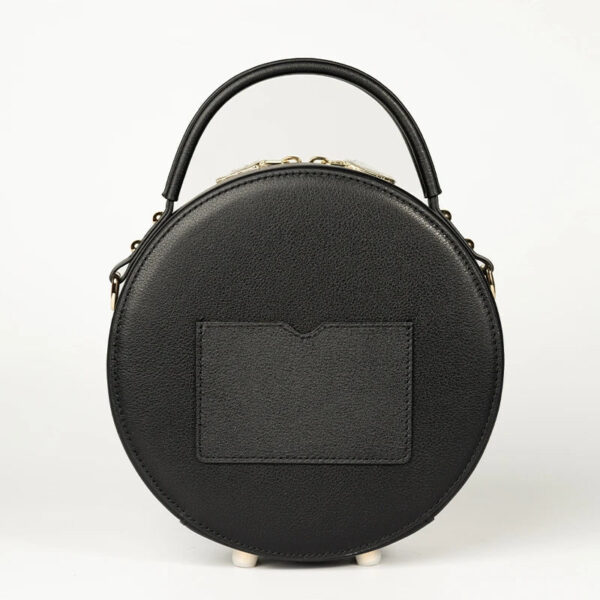 Embroidery Leather Round Handbag High Luxury Royal Gold Peony - 图片 11