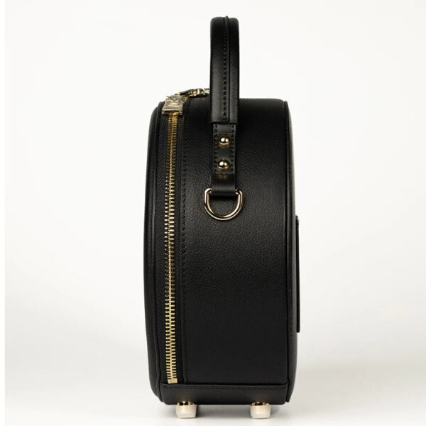 Embroidery Leather Round Handbag High Luxury Royal Gold Peony - 图片 12