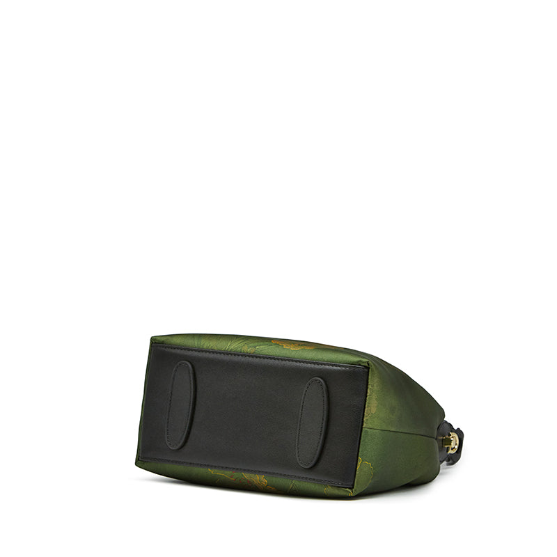 Xiangyunsha Silk Dark Green Mulberry Silk Shoulder Bag - 图片 16