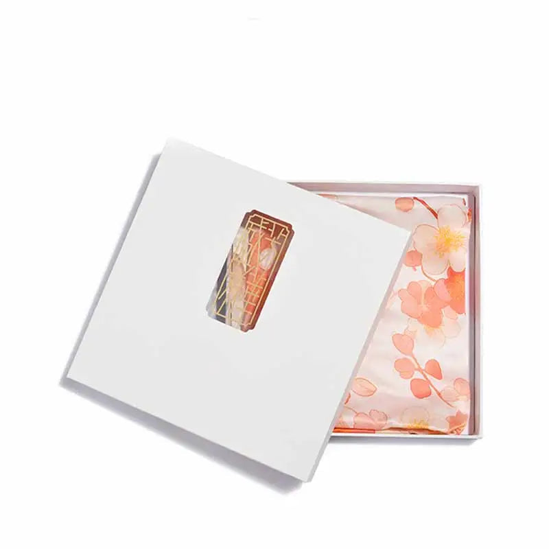 100% Mulberry Silk Elegant Silk Scarf Hundred Flowers Design 65x65cm - 图片 9