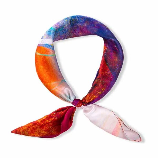 Mulberry Silk Resilience Square Silk Scarf Let Dreams Lead 53x53cm - 图片 5