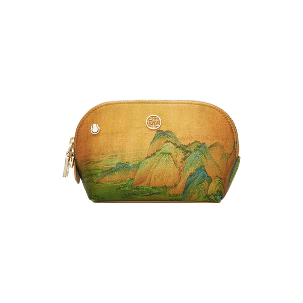 Chinese Ancient Painting Mulberry Silk Luxury Clutch Bag Wallet