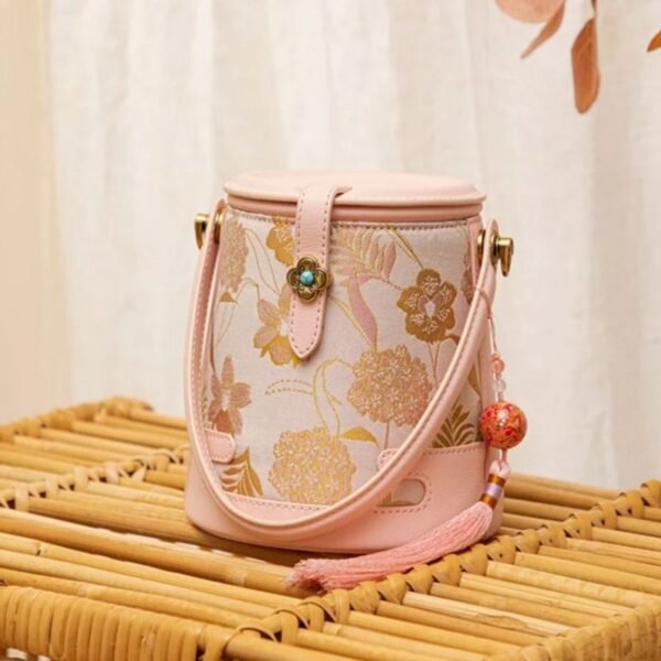 Song Brocade Fragrant Cloud Silk Bucket Bag - 图片 16