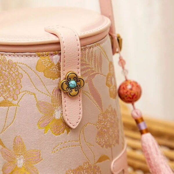 Song Brocade Fragrant Cloud Silk Bucket Bag - 图片 17