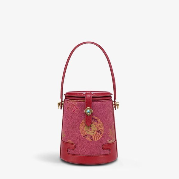 Song Brocade Fragrant Cloud Silk Bucket Bag - 图片 19