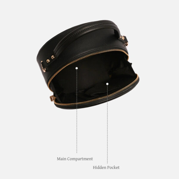 Embroidery Leather Round Handbag High Luxury Royal Gold Peony - 图片 17
